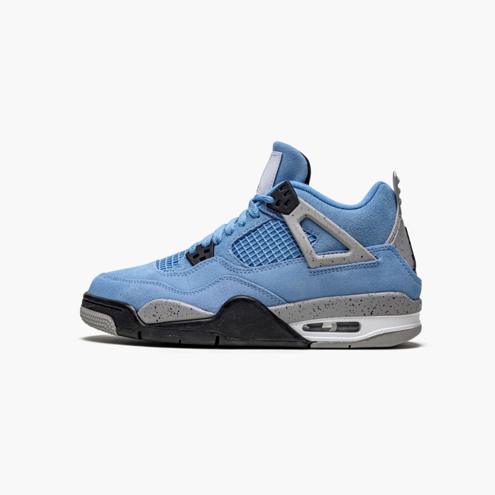 University Blue Jordan 4 retros size 8